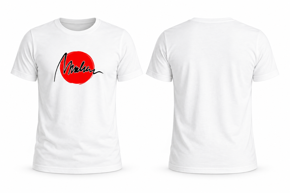 Red Sun Bold — vistas frontal y trasera de la camiseta sin modelo.
