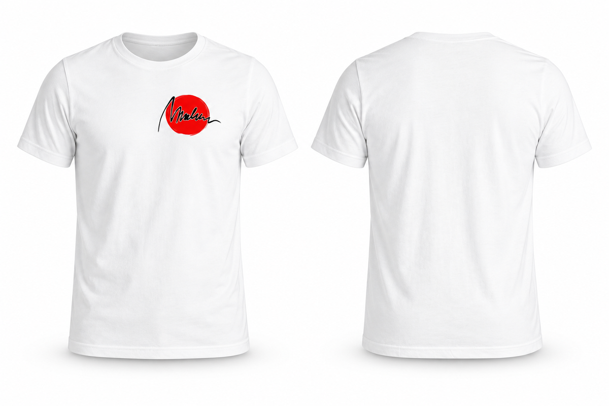 Red Sun Classic — vistas frontal y trasera de la camiseta sin modelo.