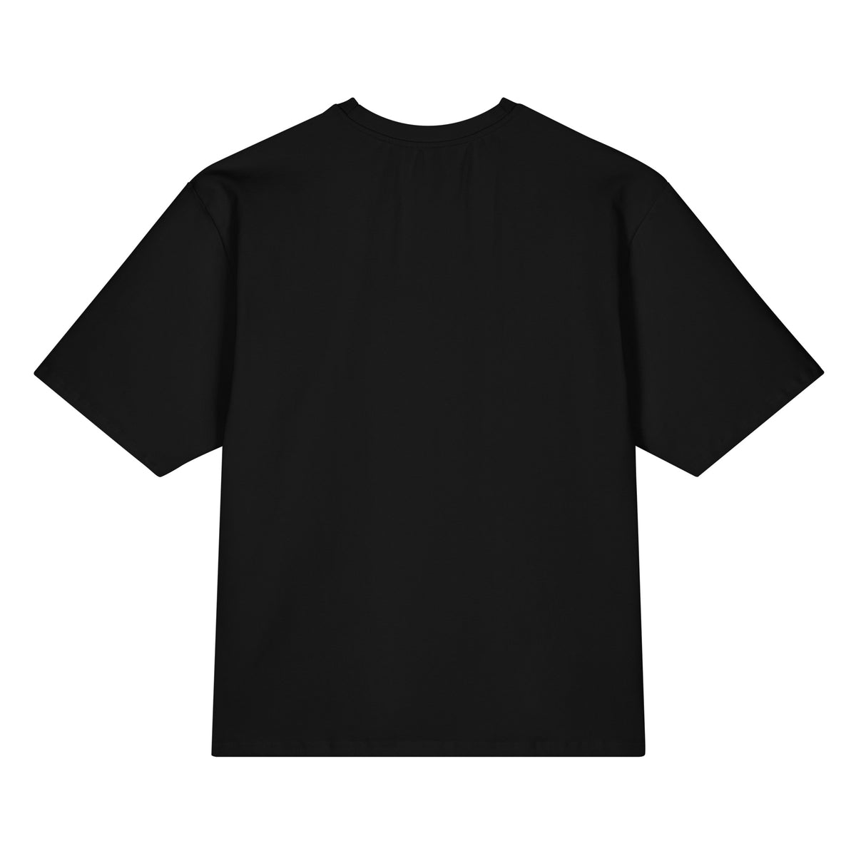Espalda lisa negra de la camiseta oversize Pulso Salvaje de Marlene & Go.