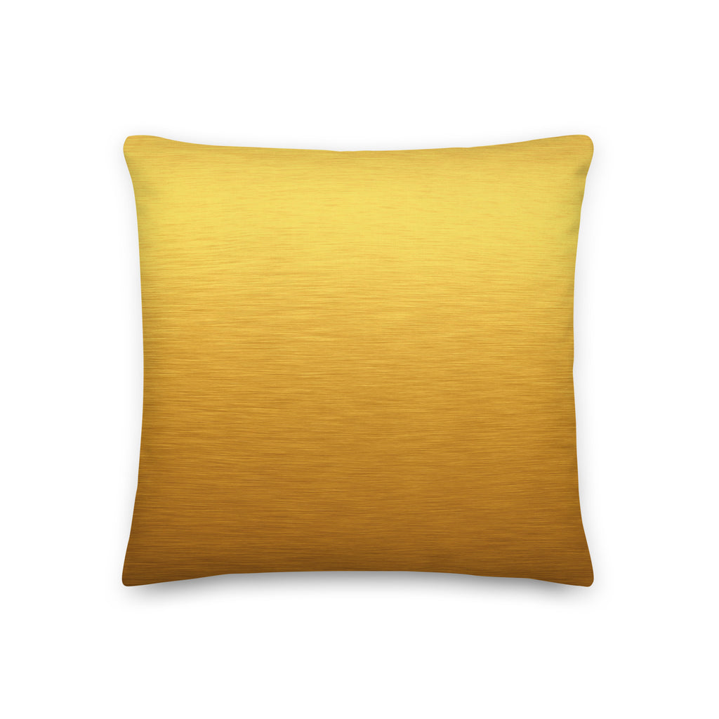 Cojín prémium Marlene Gold — 18 × 18 pulgadas, vista trasera