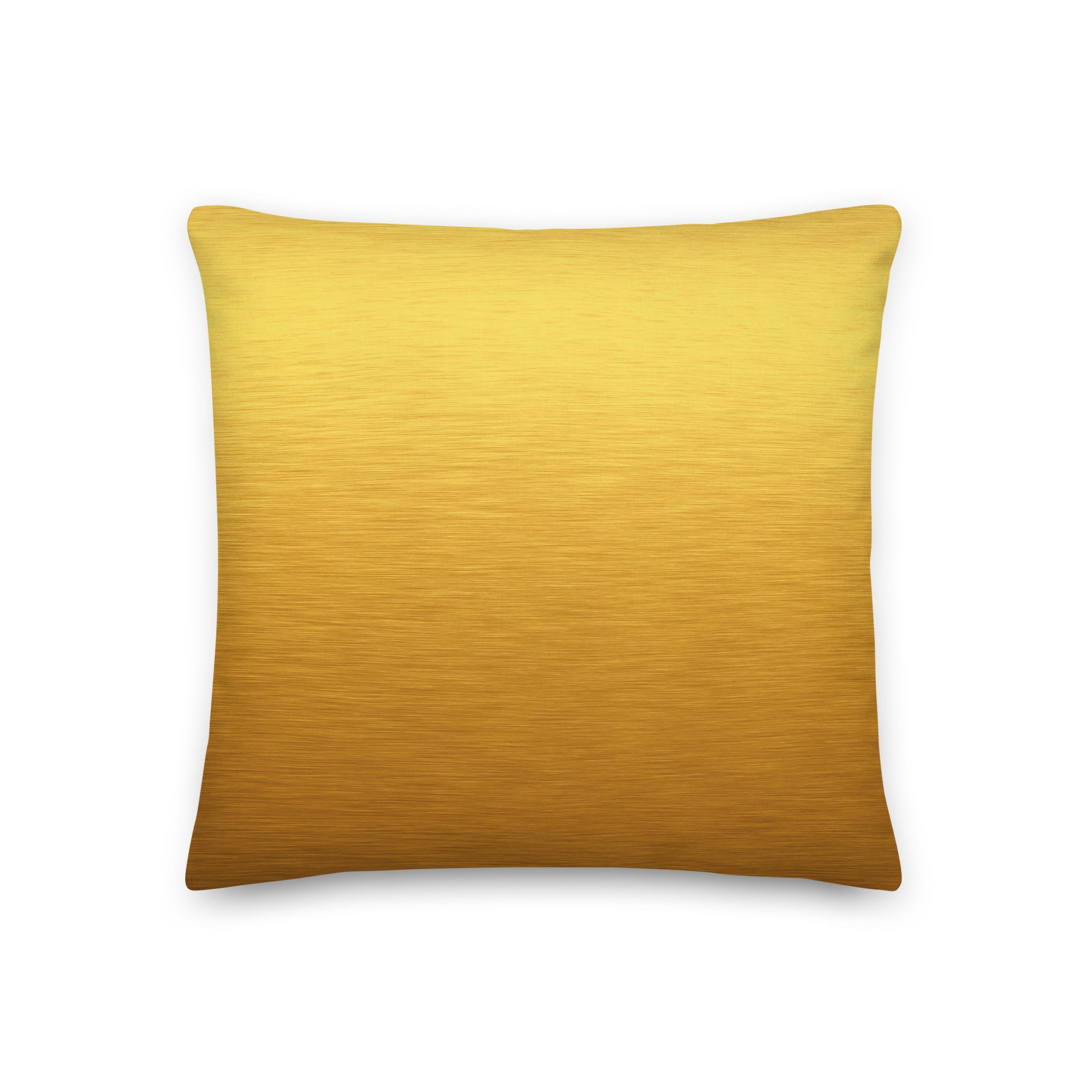 Cojín prémium Marlene Gold — 18 × 18 pulgadas, vista trasera