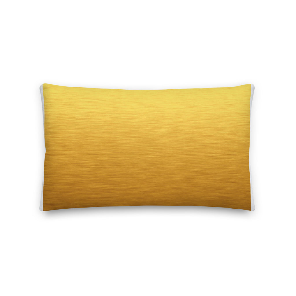 Cojín prémium Marlene Gold — 20 × 12 pulgadas, vista trasera