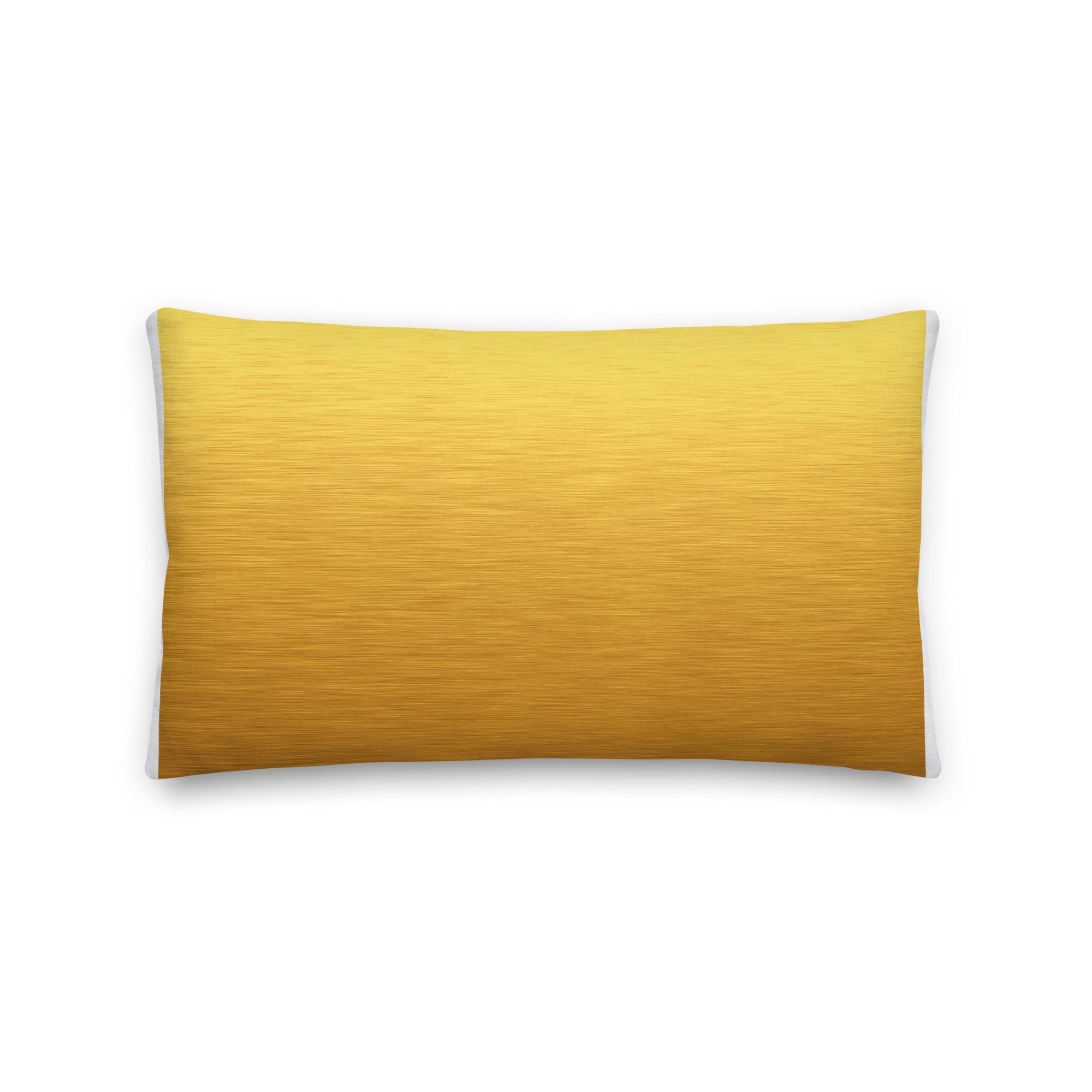 Cojín prémium Marlene Gold — 20 × 12 pulgadas, vista trasera