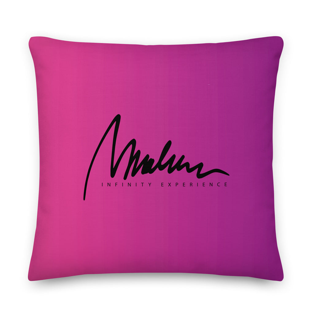 Cojín prémium Marlene Pink — 22 × 22 pulgadas, vista trasera