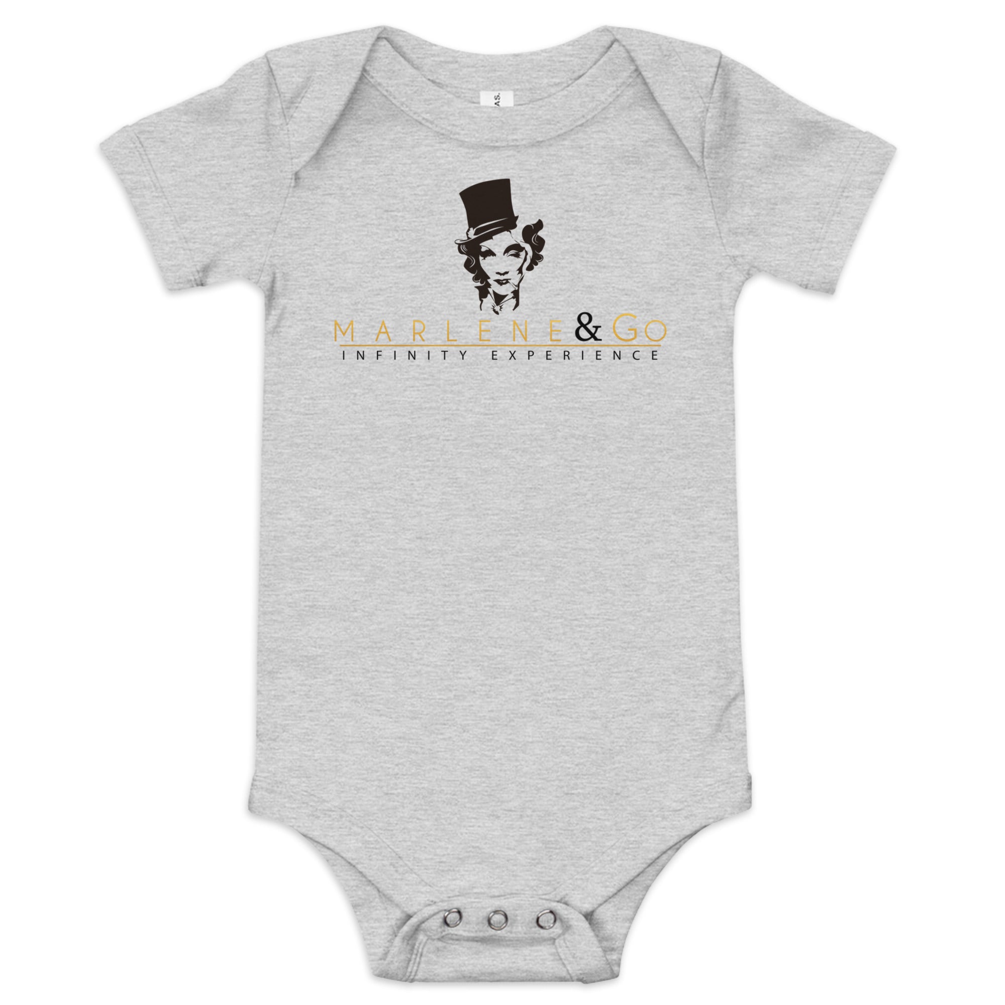 Body de bebé Marlene Logo Gold — gris — vista principal del diseño