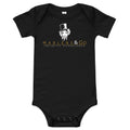 Body de bebé Marlene Logo Gold — negro — vista principal del diseño