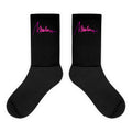 Calcetines Marlene Signature Pink — negro — vista principal del diseño