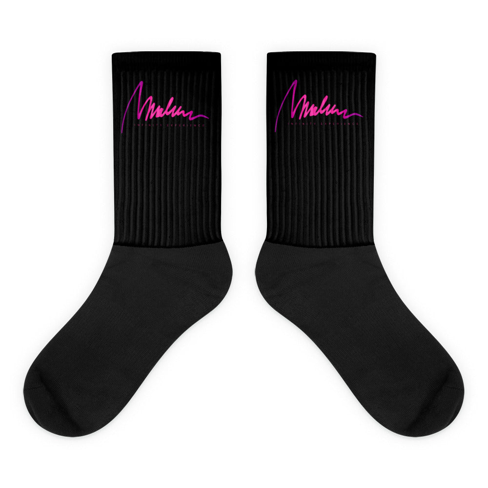 Calcetines Marlene Signature Pink — negro — vista principal del diseño