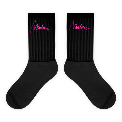 Calcetines Marlene Signature Pink — negro — vista principal del diseño