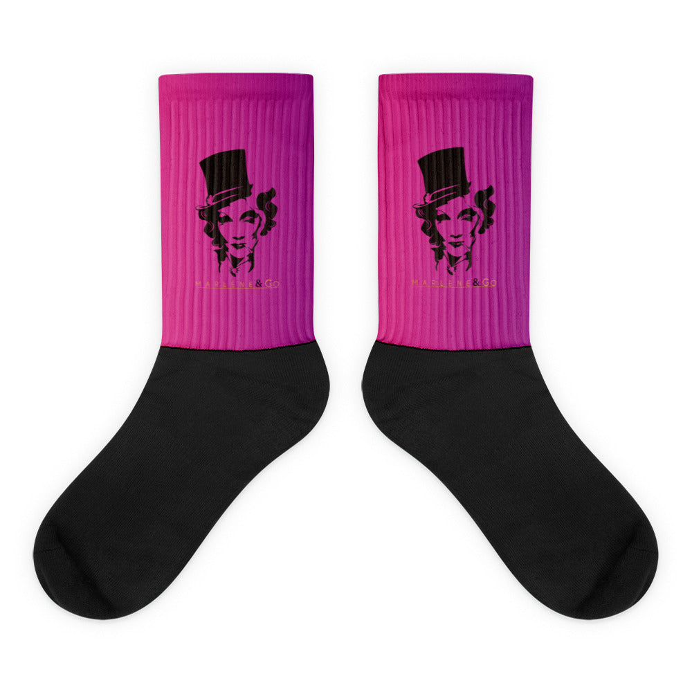 Calcetines Marlene Pink Portrait — vista principal del diseño