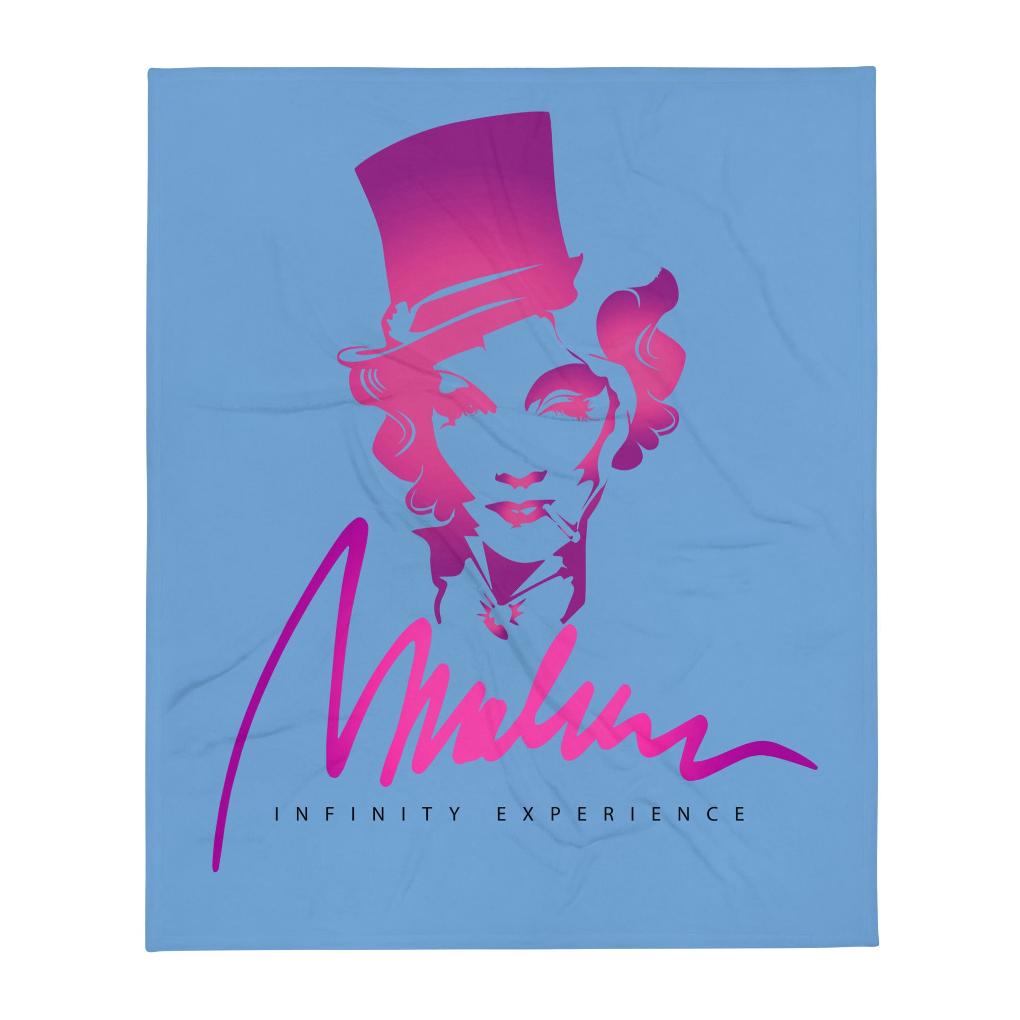 Manta suave Marlene Infinity en azul y rosa — vista frontal
