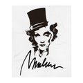 Manta suave Marlene Portrait en blanco y negro — vista frontal