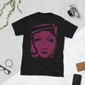 Camiseta unisex Marlene — retrato clásico negro I — vista principal del diseño