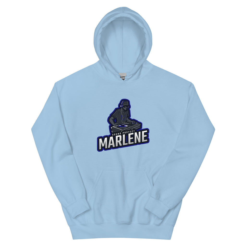 Sudadera con capucha Marlene — azul claro, edición 02 — vista principal del diseño