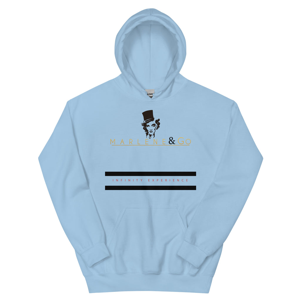 Sudadera con capucha Marlene — azul claro, edición 06 — vista principal del diseño