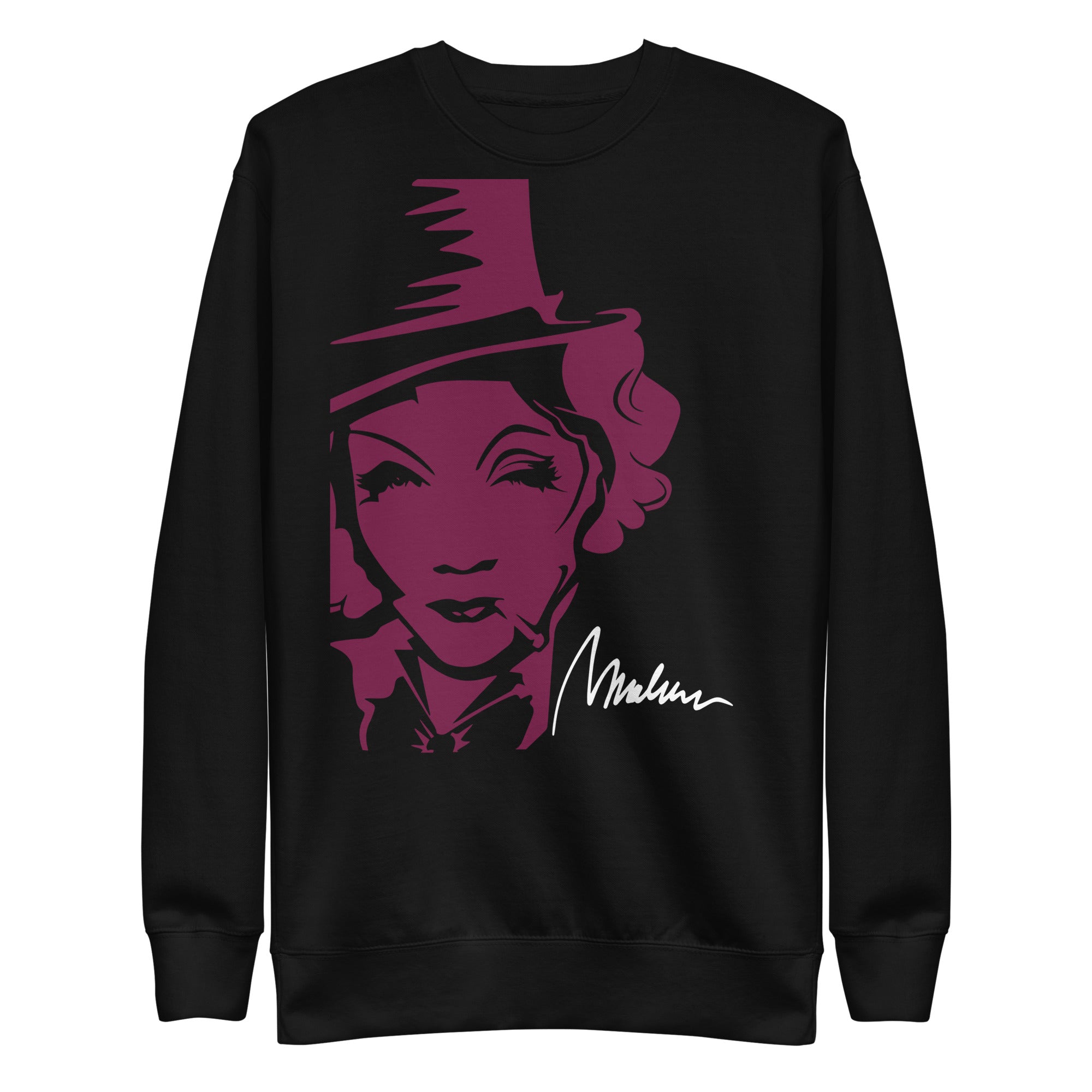Sudadera prémium Marlene — negro, edición 03 — vista principal del diseño